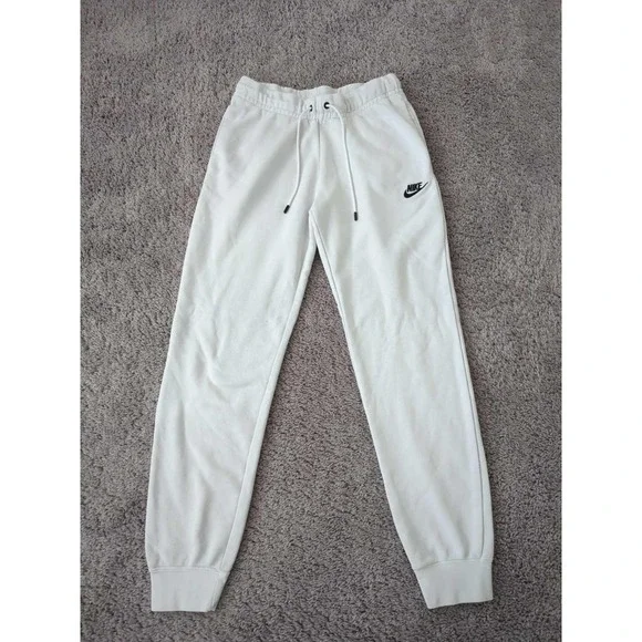 Nike Sweatpants Womens S Off White Jogger Swoosh Logo Sportswear Athleisure - Picture 1 of 8